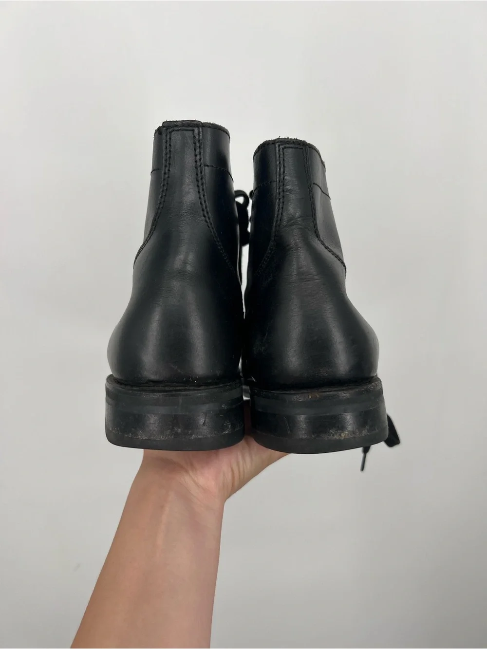 Thursday Boot Co Men’s Black Leather The Captain Lace Up Chukka Boots 9.5